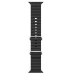 Strap iWear  S1 Grooved Soft Silicone 20mm strap for Apple Watch 49mm / 45mm / 44mm / 42mm Black