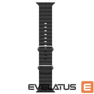 Strap iWear  S1 Grooved Soft Silicone 20mm strap for Apple Watch 49mm / 45mm / 44mm / 42mm Black