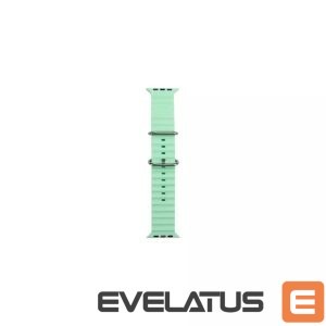 Strap iWear  S1 Grooved Soft Silicone 20mm strap for Apple Watch 49mm / 45mm / 44mm / 42mm Light Green
