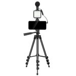 Selfie stick Elight  M5 Vlog Smartphone Fix Video & Photo kit with Led light / Microphone / Tripod 1.3m / remote 