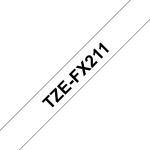 Printer accessories Brother  | TZe-FX211 Flexible ID Laminated Tape | Black on White | TZe | 8 m | 0.6 cm 