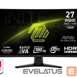 Monitor MSI  LCD Monitor||MAG 274CQF|27"|Gaming/Curved|Matte|Panel VA|2560x1440|16:9|180Hz|0.5 ms|Colour Black|MAG274CQF 