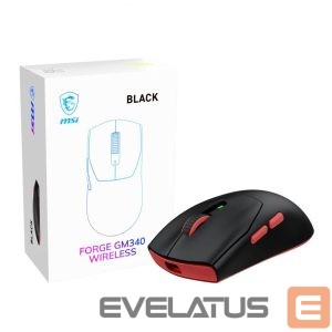 Computer mouse MSI  MOUSE USB OPTICAL WRL GAMING/FORGE GM340 WIRELESS BLACK 