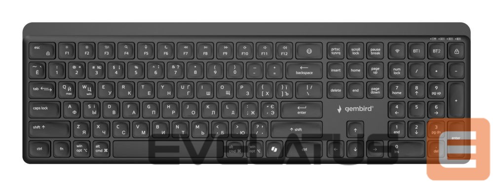 Computer keyboard Gembird KEYBOARD WRL SLIM BT CYRILLIC/KB-WPS-03-CYRL