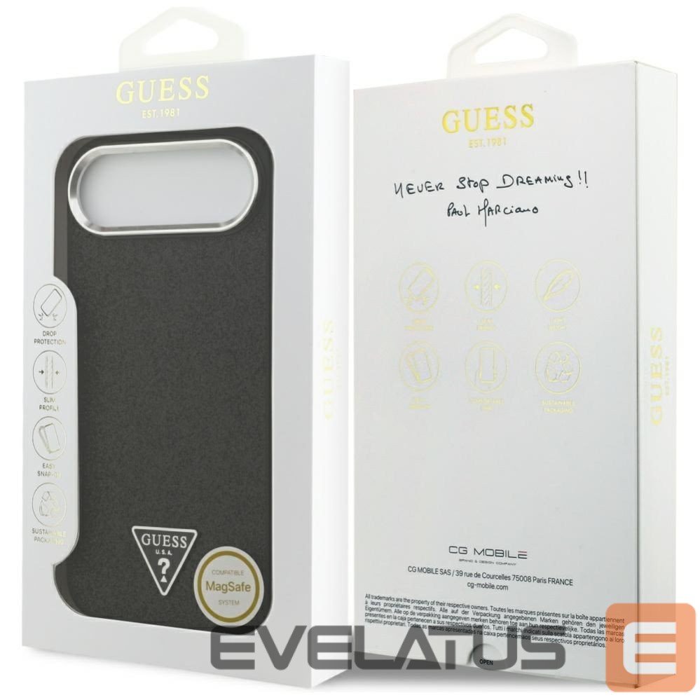 Other goods Guess Guess Glitter Triangle Logo MagSafe Case for iPhone 17 Air - Black