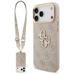 Back panel cover Guess  Guess 4G Big 4G Classic Logo Big Strap Metal Buttons Case for iPhone 17 Pro Max - Pink 