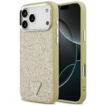 Back panel cover Guess  Guess Glitter Triangle Logo MagSafe Case for iPhone 17 Pro Max - Gold 
