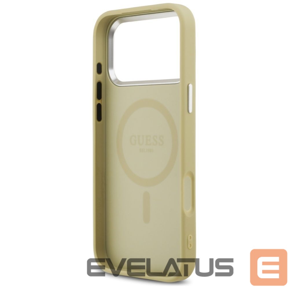 Back panel cover Guess Guess Glitter Triangle Logo MagSafe Case for iPhone 17 Pro Max - Gold