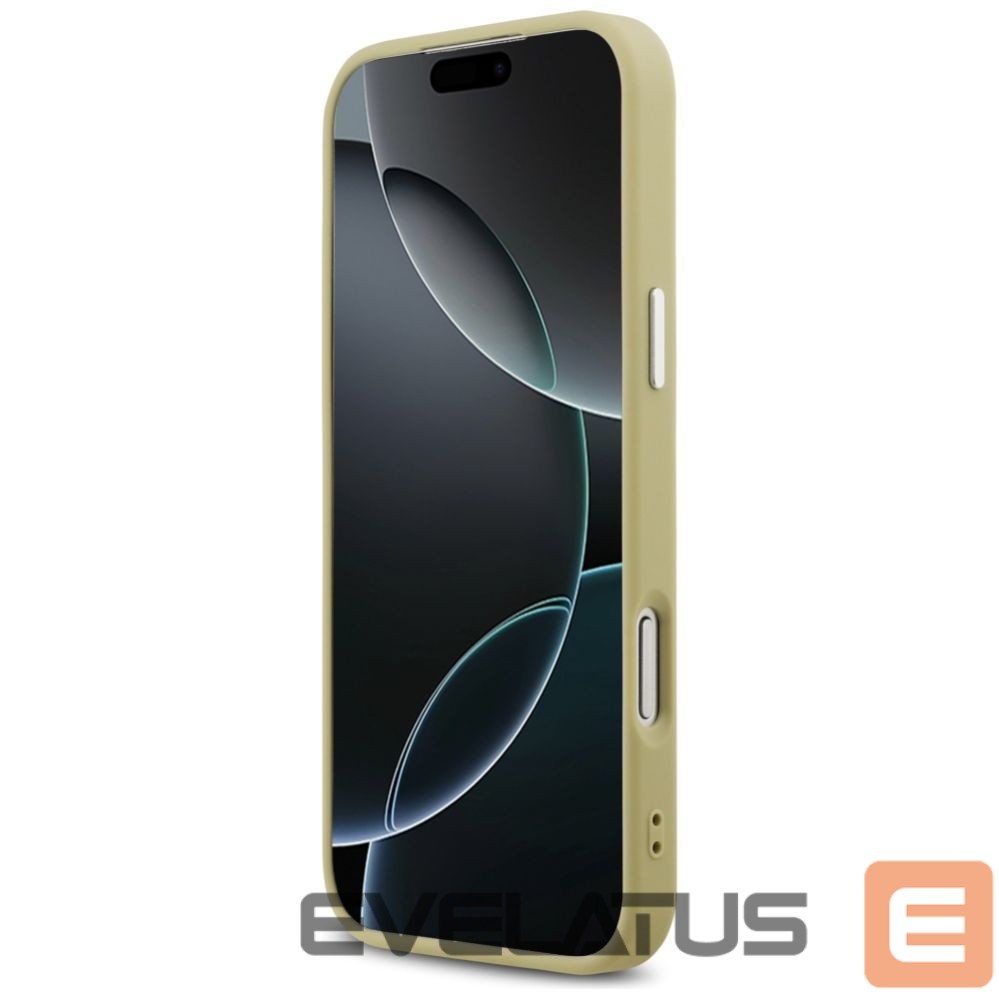 Back panel cover Guess Guess Glitter Triangle Logo MagSafe Case for iPhone 17 Pro Max - Gold