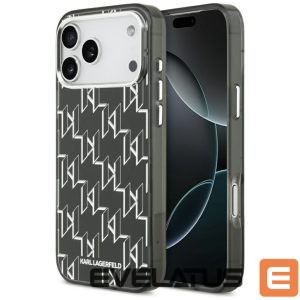 Back panel cover Karl Lagerfeld  Karl Lagerfeld IML KL Monogram MagSafe Case for iPhone 17 Pro Max - Black 