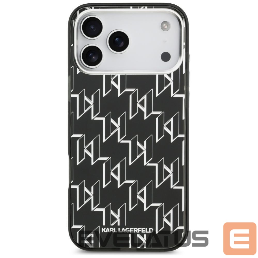 Back panel cover Karl Lagerfeld Karl Lagerfeld IML KL Monogram MagSafe Case for iPhone 17 Pro Max - Black