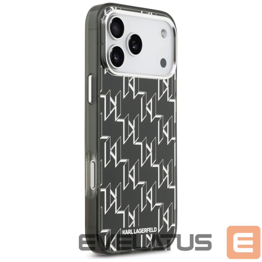 Back panel cover Karl Lagerfeld Karl Lagerfeld IML KL Monogram MagSafe Case for iPhone 17 Pro Max - Black