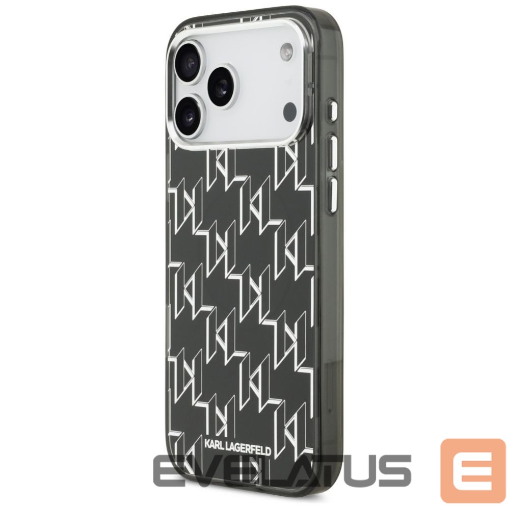 Back panel cover Karl Lagerfeld Karl Lagerfeld IML KL Monogram MagSafe Case for iPhone 17 Pro Max - Black