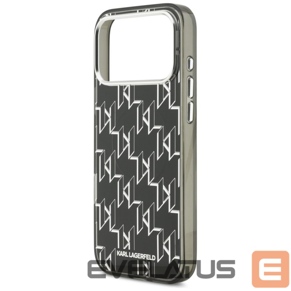 Back panel cover Karl Lagerfeld Karl Lagerfeld IML KL Monogram MagSafe Case for iPhone 17 Pro Max - Black