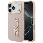 Back panel cover Karl Lagerfeld  Karl Lagerfeld Karl Script Logo iPhone 17 Pro Case - Pink 
