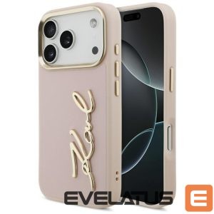 Back panel cover Karl Lagerfeld  Karl Lagerfeld Karl Script Logo iPhone 17 Pro Case - Pink 