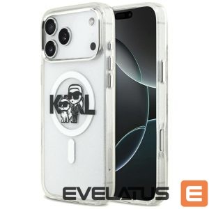 Other goods Karl Lagerfeld  Karl Lagerfeld IML Glitter Karl & Choupette Sketch Logo MagSafe Case for iPhone 17 Pro Max - Clear 