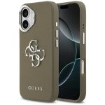 Back panel cover Guess  Guess Grained Big 4G Classic Logo iPhone 17 Case - Brown 