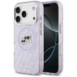 Back panel cover Karl Lagerfeld  Karl Lagerfeld IML Glitter Karl & Choupette Heads Logo MagSafe Case for iPhone 17 Pro Max - Purple 