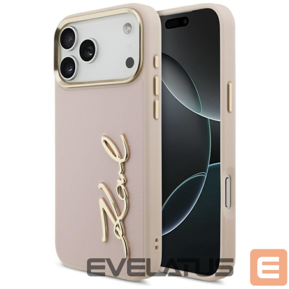 Back panel cover Karl Lagerfeld Karl Lagerfeld Karl Script Logo Case for iPhone 17 Pro Max - Pink