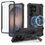 Back panel cover Tech-Protect  Tech-Protect MagBlast MagSafe Case + Tempered Glass 2-Pack for Samsung Galaxy S26 Ultra - Black 
