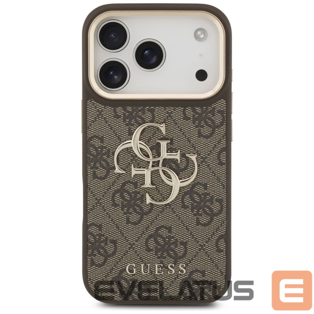 Other goods Guess Guess 4G Big 4G Classic Logo Big Strap Metal Buttons Case for iPhone 17 Pro - Brown