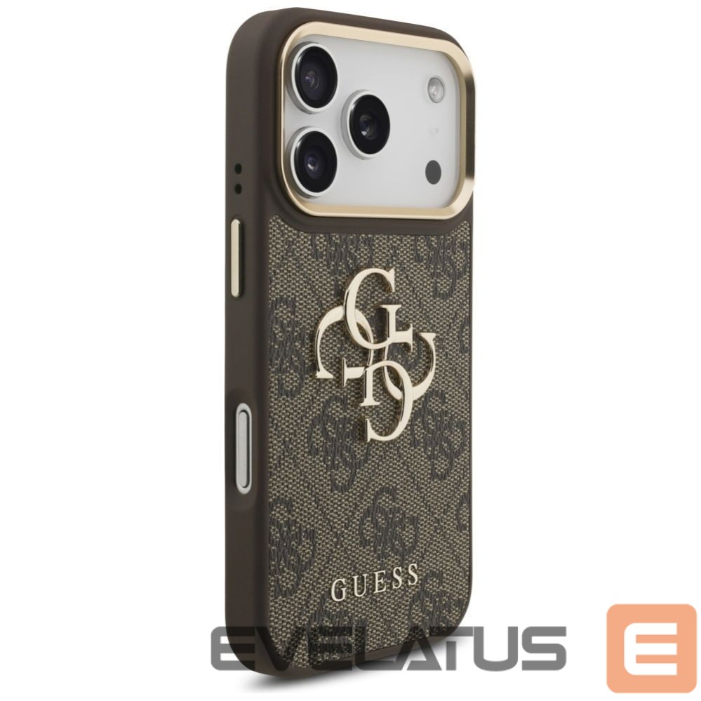 Other goods Guess Guess 4G Big 4G Classic Logo Big Strap Metal Buttons Case for iPhone 17 Pro - Brown