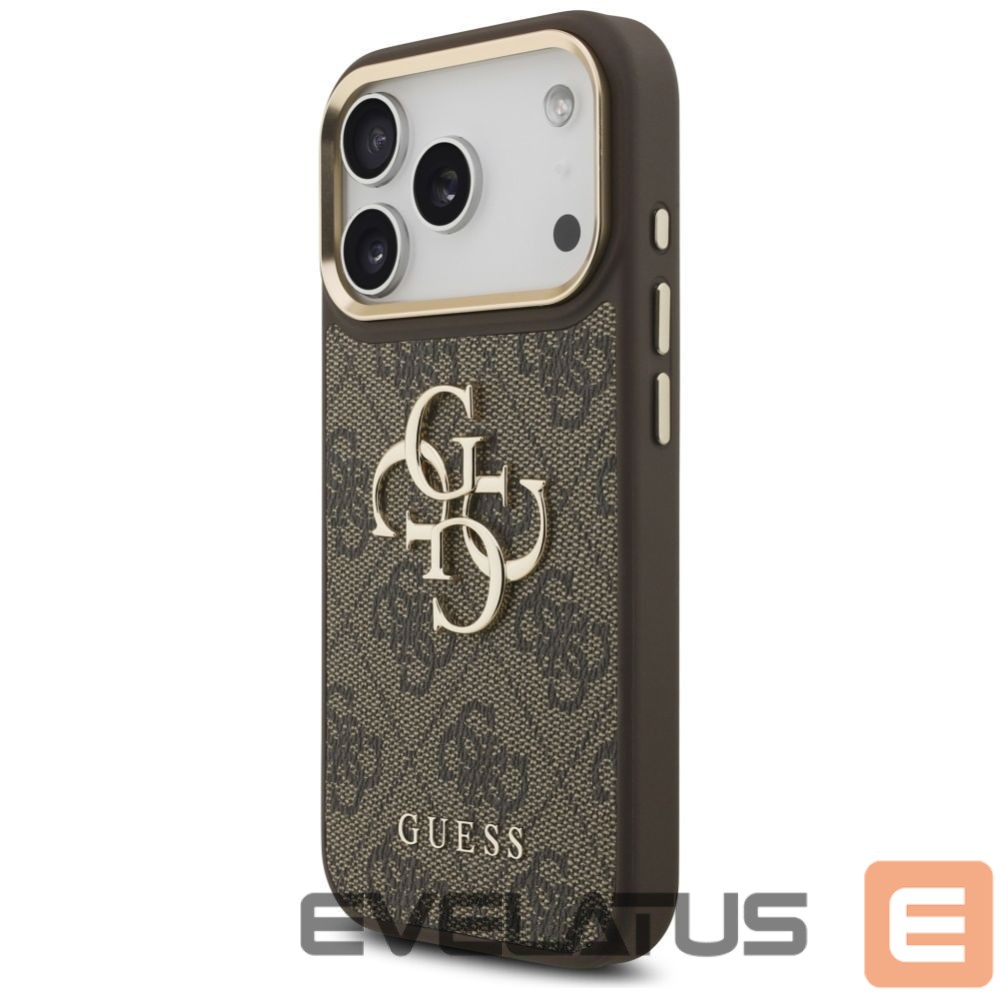 Other goods Guess Guess 4G Big 4G Classic Logo Big Strap Metal Buttons Case for iPhone 17 Pro - Brown