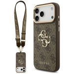 Other goods Guess  Guess 4G Big 4G Classic Logo Big Strap Metal Buttons Case for iPhone 17 Pro Max - Brown 