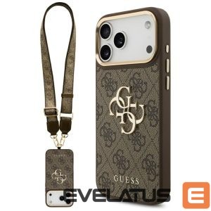 Other goods Guess  Guess 4G Big 4G Classic Logo Big Strap Metal Buttons Case for iPhone 17 Pro Max - Brown 