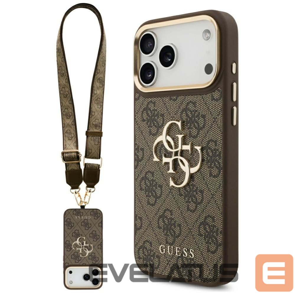 Other goods Guess Guess 4G Big 4G Classic Logo Big Strap Metal Buttons Case for iPhone 17 Pro Max - Brown