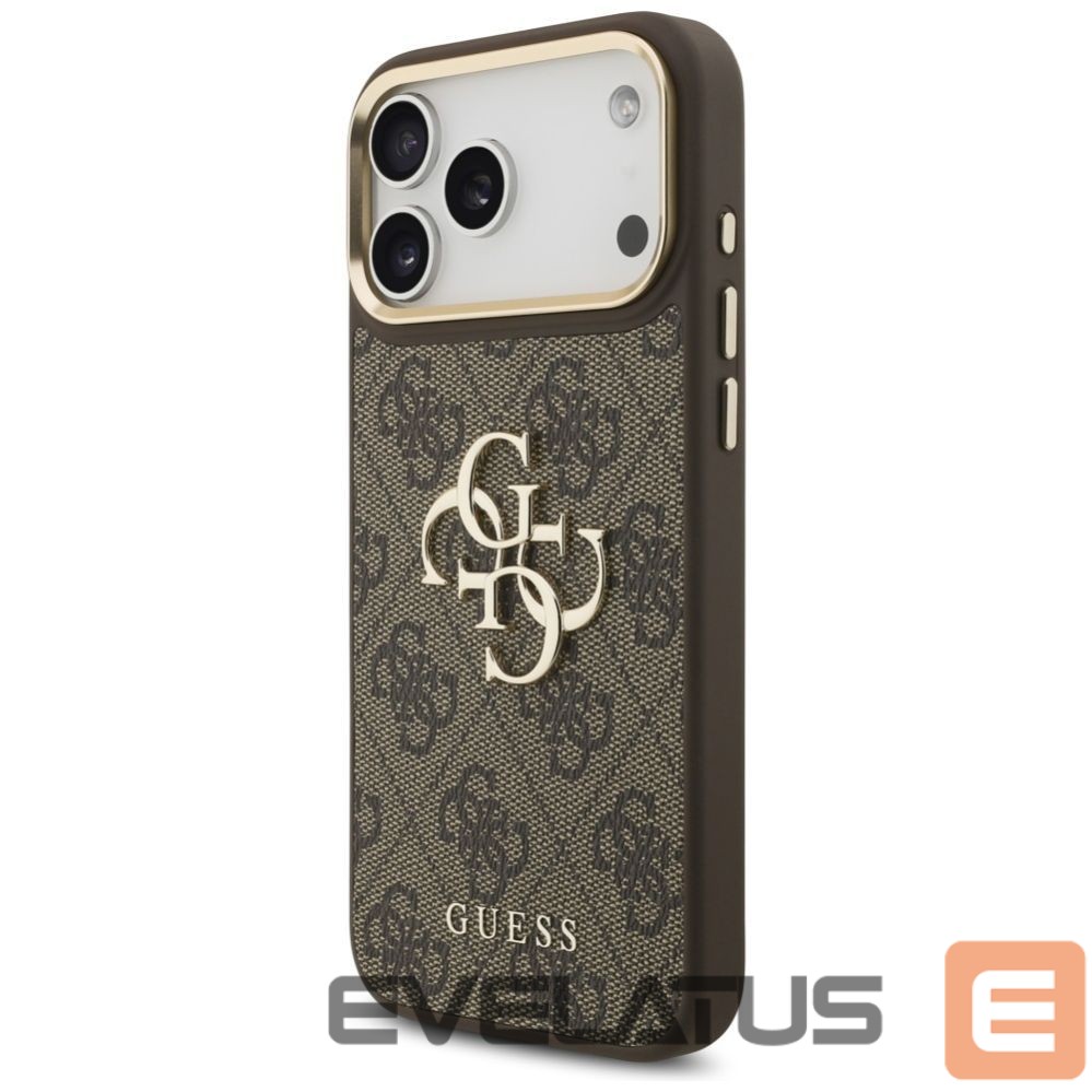 Other goods Guess Guess 4G Big 4G Classic Logo Big Strap Metal Buttons Case for iPhone 17 Pro Max - Brown