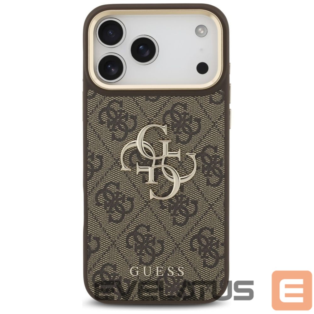 Other goods Guess Guess 4G Big 4G Classic Logo Big Strap Metal Buttons Case for iPhone 17 Pro Max - Brown