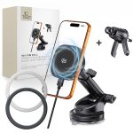 Selfie monopods and holders Tech-Protect  Tech-Protect V20 MagSafe Car Holder for Windshield/Air Vent/Dashboard 25W QI2.2 - Black 
