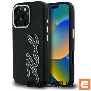 Other goods Karl Lagerfeld  Karl Lagerfeld FW Grained Signature Logo iPhone 16 Pro Case - Black 