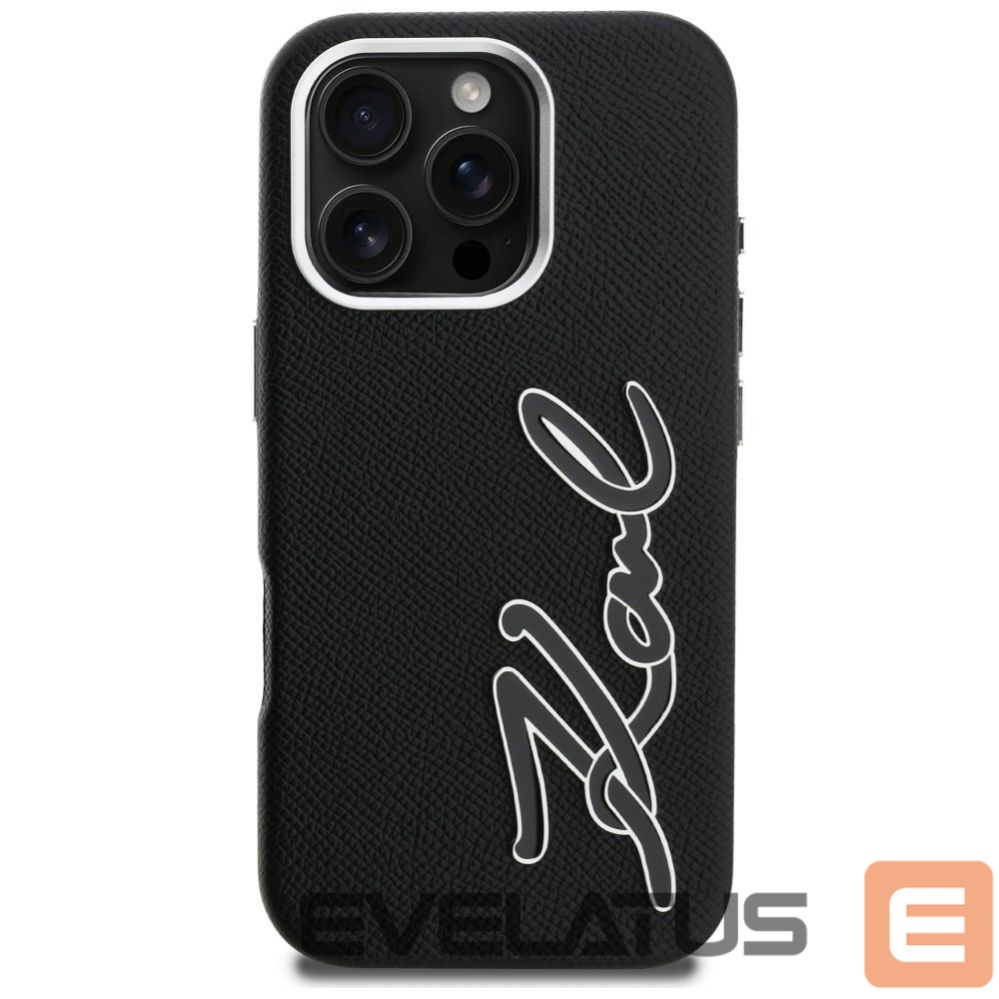 Other goods Karl Lagerfeld Karl Lagerfeld FW Grained Signature Logo iPhone 16 Pro Case - Black
