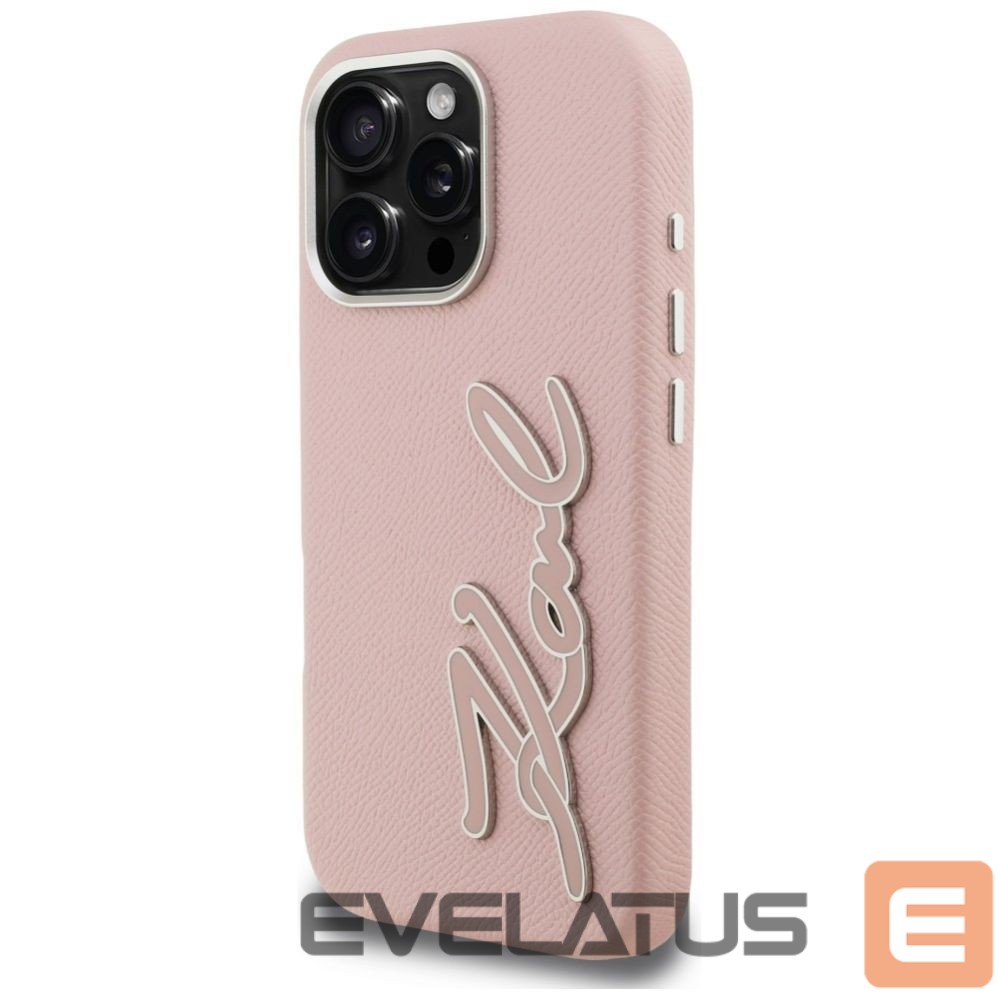 Other goods Karl Lagerfeld Karl Lagerfeld FW Grained Signature Logo iPhone 16 Pro Max Case - Pink