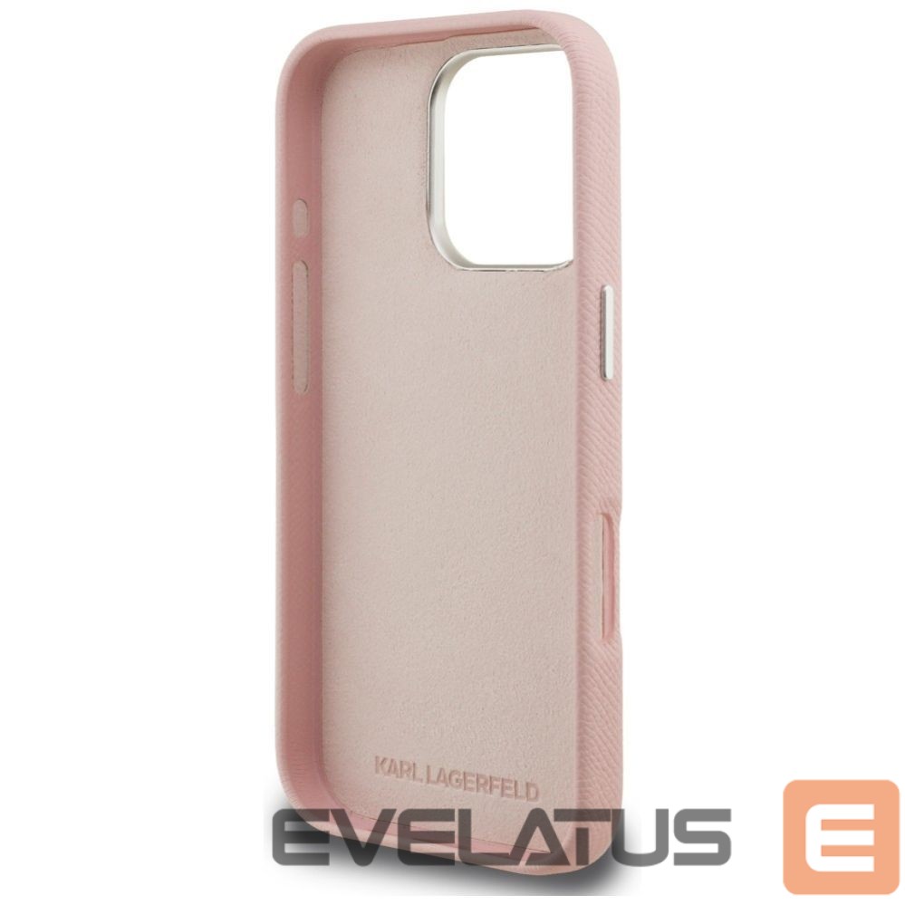Other goods Karl Lagerfeld Karl Lagerfeld FW Grained Signature Logo iPhone 16 Pro Max Case - Pink