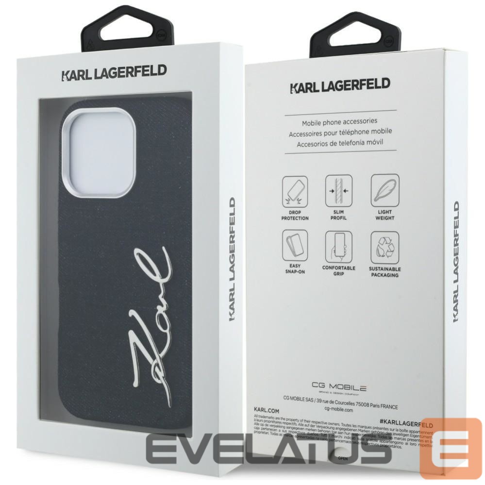 Other goods Karl Lagerfeld Karl Lagerfeld FW Jeans Signature Logo iPhone 16 Pro Case - Black