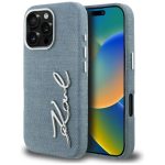 Back panel cover Karl Lagerfeld  Karl Lagerfeld FW Jeans Signature Logo iPhone 16 Pro Max Case - Blue 