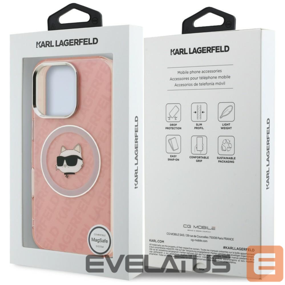Other goods Karl Lagerfeld Karl Lagerfeld IML Choupette Head Logo MagSafe Case for iPhone 16 Pro Max - Pink