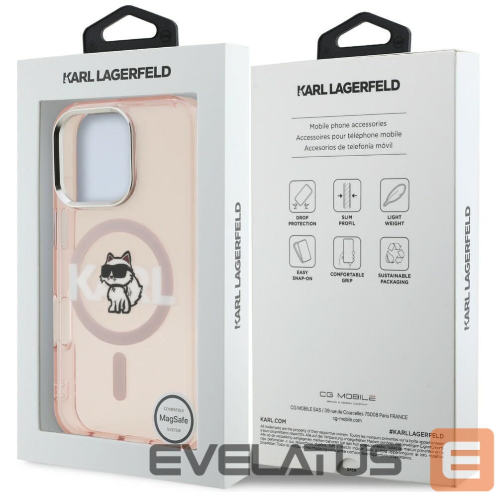 Other goods Karl Lagerfeld Karl Lagerfeld IML Choupette Sketch Logo MagSafe Case for iPhone 16 Pro Max - Pink