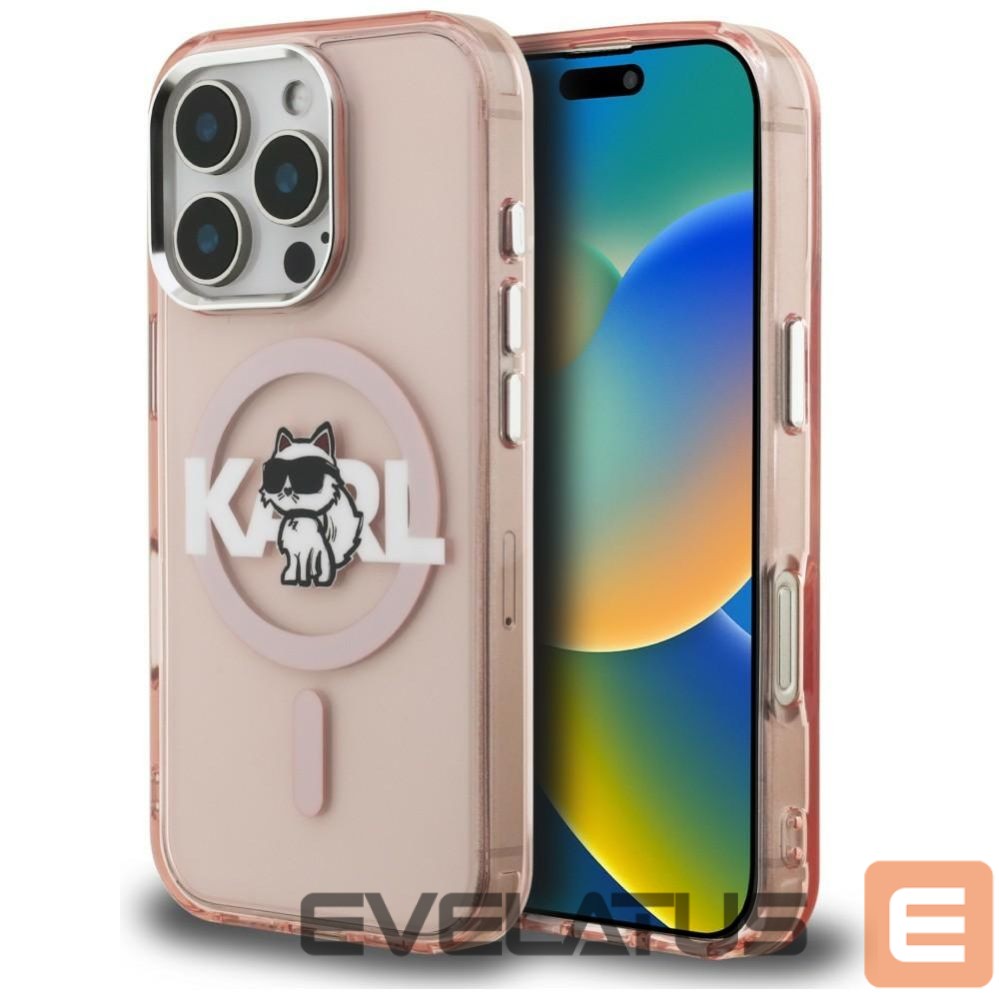 Other goods Karl Lagerfeld Karl Lagerfeld IML Choupette Sketch Logo MagSafe Case for iPhone 16 Pro - Pink