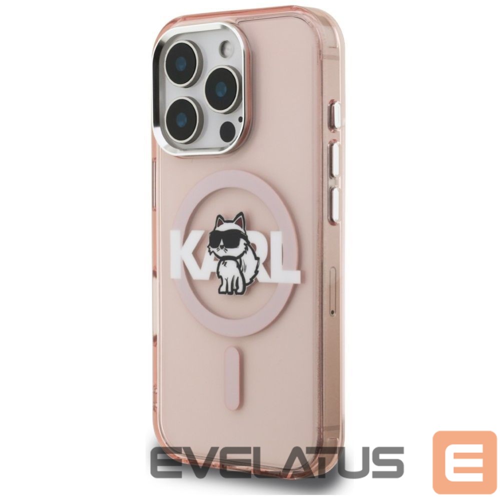Other goods Karl Lagerfeld Karl Lagerfeld IML Choupette Sketch Logo MagSafe Case for iPhone 16 Pro - Pink