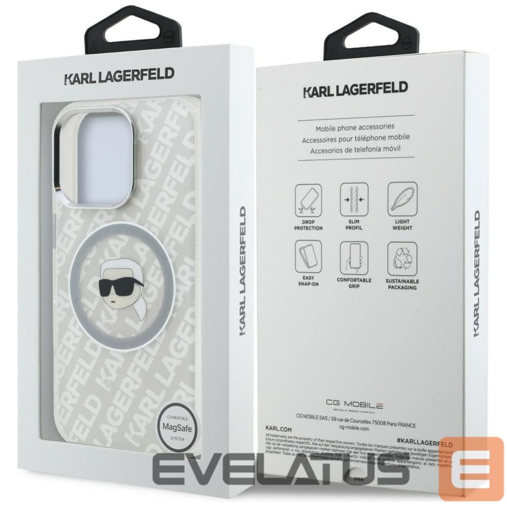Other goods Karl Lagerfeld Karl Lagerfeld IML Karl Head Logo MagSafe Case for iPhone 16 Pro - Gray