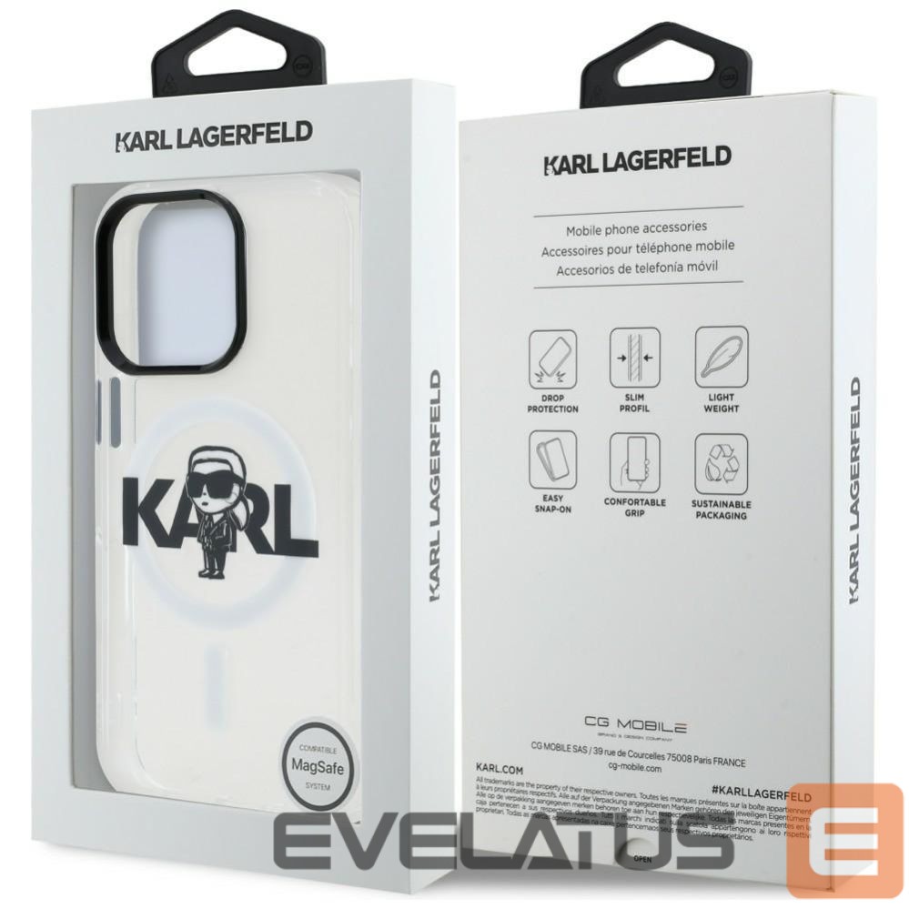 Other goods Karl Lagerfeld Karl Lagerfeld IML Karl Sketch Logo MagSafe Case for iPhone 16 Pro Max - Clear