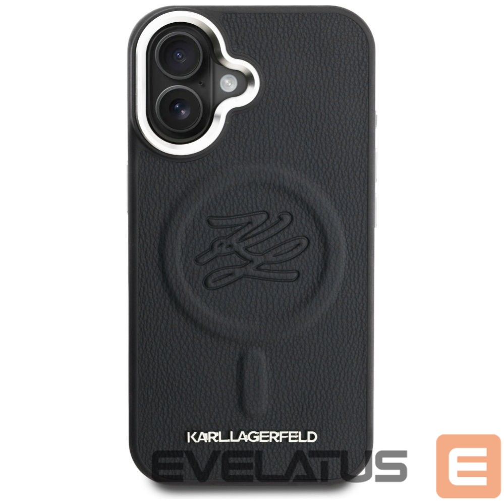 Other goods Karl Lagerfeld Karl Lagerfeld Initial & Metal Logo MagSafe Case for iPhone 16 - Black