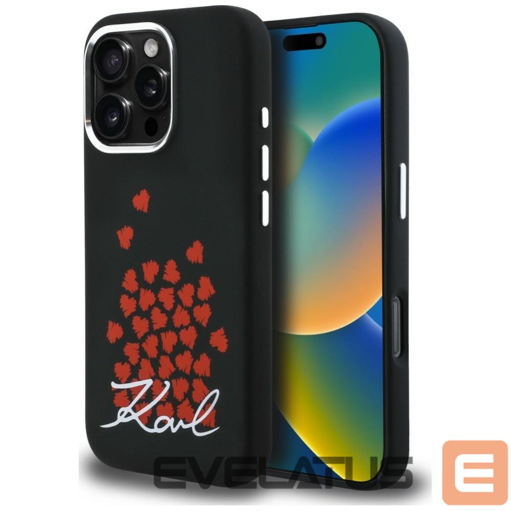 Other goods Karl Lagerfeld Karl Lagerfeld Silicone Heart Sign Logo MagSafe Case for iPhone 16 Pro Max - Black