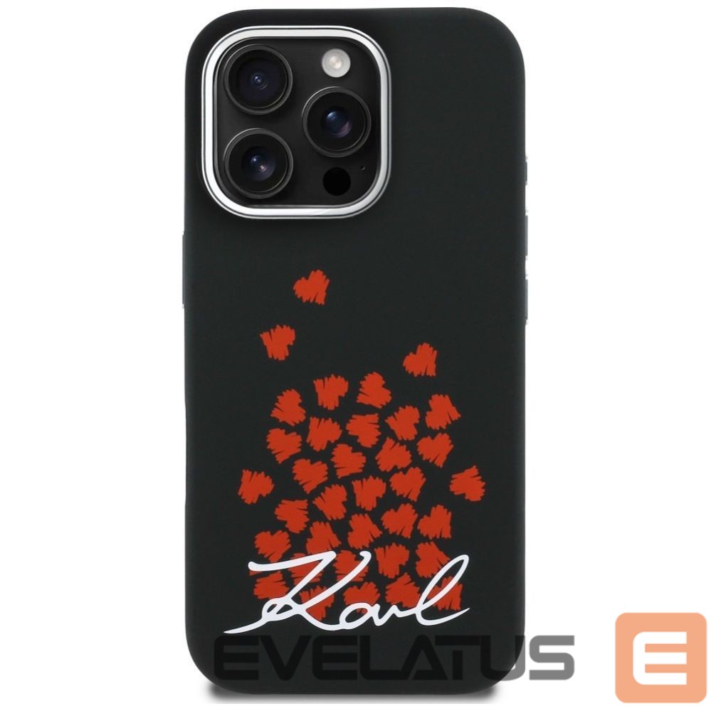 Other goods Karl Lagerfeld Karl Lagerfeld Silicone Heart Sign Logo MagSafe Case for iPhone 16 Pro Max - Black
