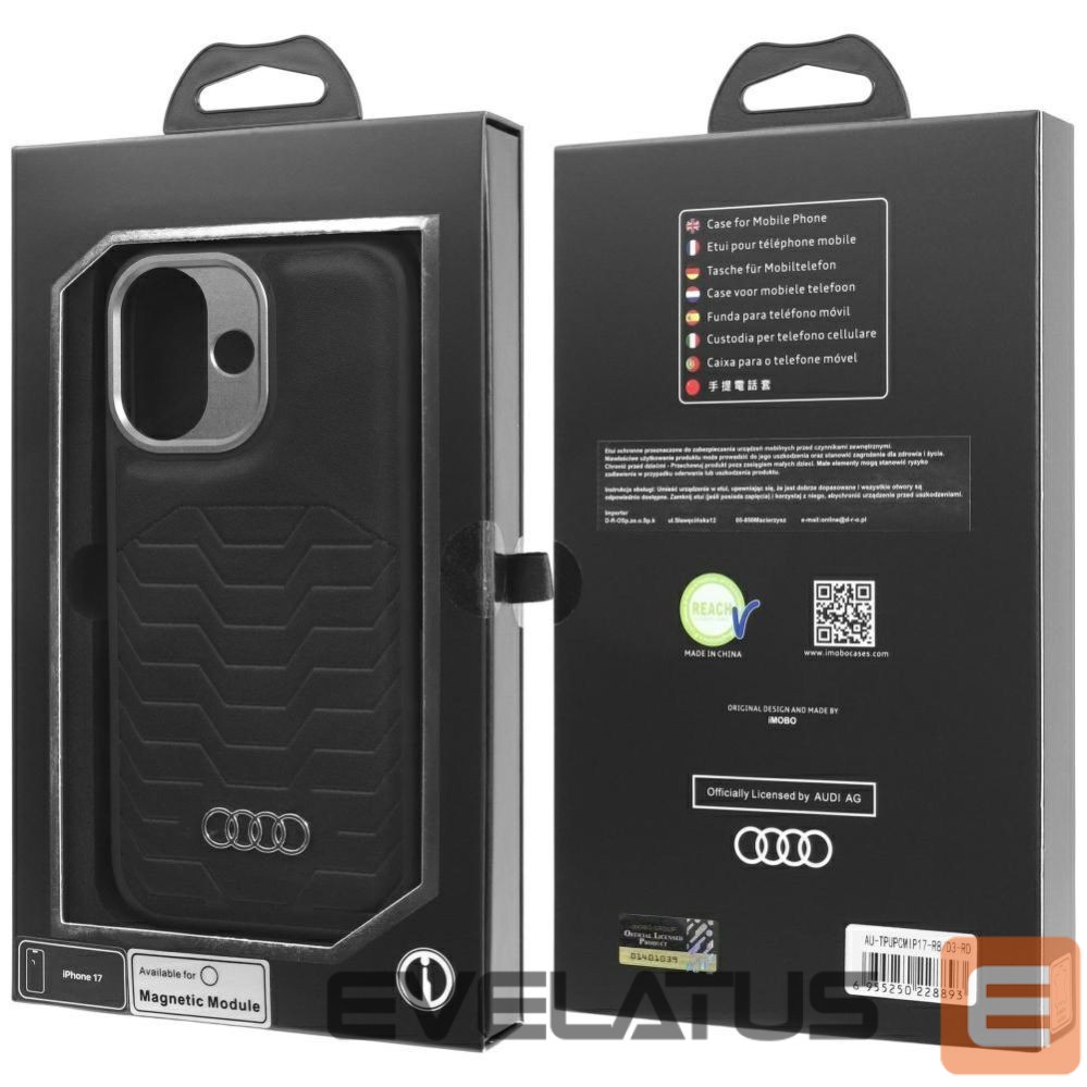 Other goods Audi Audi GT Synthetic Leather MagSafe case for iPhone 17 - black